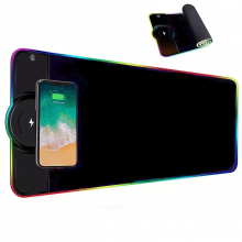 Игровая поверхность RGB-коврик для мыши настольный с беспроводным зарядным устройством 15W с подсветкой Axacam K918 Black Игровая поверхность RGB-коврик для мыши настольный с беспроводным зарядным устройством 15W с подсветкой Axacam K918 Black
