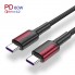 Дата кабель USB Type-C на Type-C  (2m) PD Flash 60 Вт и QC 3.0 провод для быстрой зарядки KUULAA (KL-X06) Red 