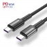 Дата кабель USB Type-C на Type-C  (1m) PD Flash 60 Вт и QC 3.0 провод для быстрой зарядки KUULAA (KL-X06) Gray