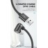U-образный игровой кабель KUULAA Game 180° (1m) USB for Type-C провод быстрой зарядки  2.1 A Черный (KL-X11)