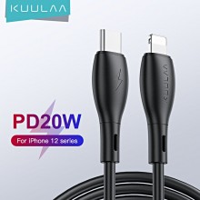 Кабель USB Type-C - Apple Lightning (1м) провод быстрой зарядки 20W PD и синхронизации KUULAA KL-X42 Black Кабель USB Type-C - Apple Lightning (1м) провод быстрой зарядки 20W PD и синхронизации KUULAA KL-X42 Black