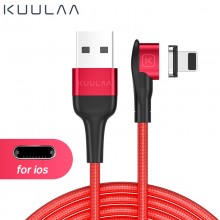 Кабель USB - Apple Lightning (1m) магнитный игровой Г-образный для телефона KUULAA (KL-O140I) Red Кабель USB - Apple Lightning (1m) магнитный игровой Г-образный для телефона KUULAA (KL-O140I) Red