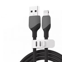Кабель USB - Apple Lightning MFI (2 м) силиконовый шнур для передачи данных и быстрой зарядки для iPhone Kuulaa KL-X58 Black Кабель USB - Apple Lightning MFI (2 м) силиконовый шнур для передачи данных и быстрой зарядки для iPhone Kuulaa KL-X58 Black