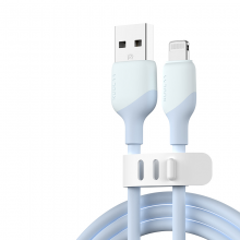 Кабель USB - Apple Lightning MFI (2 м) силиконовый шнур для передачи данных и быстрой зарядки для iPhone Kuulaa KL-X58 Blue Кабель USB - Apple Lightning MFI (2 м) силиконовый шнур для передачи данных и быстрой зарядки для iPhone Kuulaa KL-X58 Blue