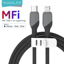 Кабель Apple Lightning - USB Type-C (MFI) PD 30 Вт (2м) зарядный шнур для быстрой зарядки телефонов от Apple Kuulaa KL-X59 Black Кабель Apple Lightning - USB Type-C (MFI) PD 30 Вт (2м) зарядный шнур для быстрой зарядки телефонов от Apple Kuulaa KL-X59 Black
