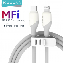 Кабель Apple Lightning - USB Type-C (MFI) PD 30 Вт (1м) зарядный шнур для быстрой зарядки телефонов от Apple Kuulaa KL-X59 White Кабель Apple Lightning - USB Type-C (MFI) PD 30 Вт (1м) зарядный шнур для быстрой зарядки телефонов от Apple Kuulaa KL-X59 White