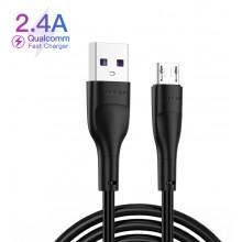 Кабель USB - microUSB (1m) Fast Charging дата провод быстрой зарядки передачи данных для телефона смартфона KUULAA (KL-X51-M) Black Кабель USB - microUSB (1m) Fast Charging дата провод быстрой зарядки передачи данных для телефона смартфона KUULAA (KL-X51-M) Black