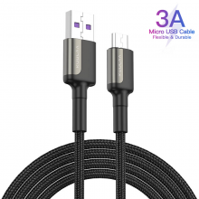 Кабель Micro USB - USB (1m) провод быстрой зарядки для телефона KUULAA (KL-X33-M) Black-Grey Кабель Micro USB - USB (1m) провод быстрой зарядки для телефона KUULAA (KL-X33-M) Black-Grey