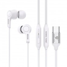 Вакуумные проводные наушники с микрофоном Type-C стерео Hi-Fi Bass гарнитура для телефона Somic C6 White Вакуумные проводные наушники с микрофоном Type-C стерео Hi-Fi Bass гарнитура для телефона Somic C6 White