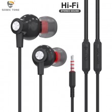 Проводные Вакуумные Наушники (120 cм) 3.5mm Стерео Гарнитура с Микрофоном Для Телефона Смартфона Ноутбука SomicTone D18 Black Проводные Вакуумные Наушники (120 cм) 3.5mm Стерео Гарнитура с Микрофоном Для Телефона Смартфона Ноутбука SomicTone D18 Black