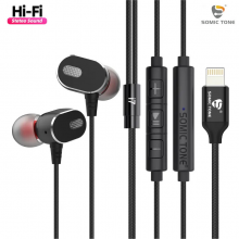 Проводные вакуумные наушники c Lightning гарнитура с микрофоном для телефона Somic i7 Black Проводные вакуумные наушники c Lightning гарнитура с микрофоном для телефона Somic i7 Black