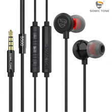 Проводные Вакуумные Наушники (1.2м) 3.5mm Игровая Гарнитура с Микрофоном Для Телефона SomicTone S500 Черный Проводные Вакуумные Наушники (1.2м) 3.5mm Игровая Гарнитура с Микрофоном Для Телефона SomicTone S500 Черный
