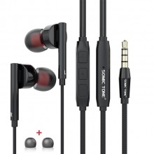 Вакуумные Проводные Наушники с Микрофоном (1.2м) 3.5mm jack Стерео Гарнитура Для Телефона Смартфона Ноутбука SomicTone S-610 Black Вакуумные Проводные Наушники с Микрофоном (1.2м) 3.5mm jack Стерео Гарнитура Для Телефона Смартфона Ноутбука SomicTone S-610 Black