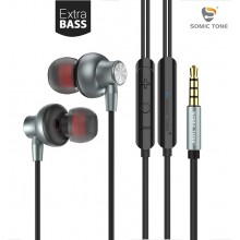 Вакуумные проводные наушники с микрофоном 3.5mm jack стерео гарнитура для телефона и смартфона Somic TN10 Gray Вакуумные проводные наушники с микрофоном 3.5mm jack стерео гарнитура для телефона и смартфона Somic TN10 Gray