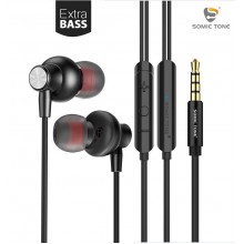 Вакуумные проводные наушники с микрофоном 3.5mm jack стерео гарнитура для телефона и смартфона Somic TN10 Black Вакуумные проводные наушники с микрофоном 3.5mm jack стерео гарнитура для телефона и смартфона Somic TN10 Black
