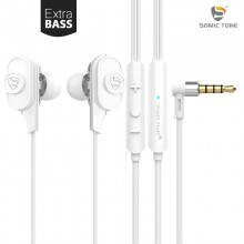 Проводные вакуумные наушники с микрофоном 3.5mm jack стерео гарнитура для телефона Somic TN20 White Проводные вакуумные наушники с микрофоном 3.5mm jack стерео гарнитура для телефона Somic TN20 White