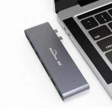 USB-хаб 7-в-1 Type-C to 4K HD PD + 3хUSB3.0 + USB 3.1 Type-C + TF/SD Card Reader переходник USB hub адаптер Blueendless BS-HC702