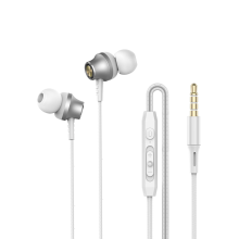 Проводные наушники с микрофоном (1.2 м) вакуумные 3.5 мм mini-Jack проводная стерео гарнитура для телефона Kingyou H32 White Проводные наушники с микрофоном (1.2 м) вакуумные 3.5 мм mini-Jack проводная стерео гарнитура для телефона Kingyou H32 White