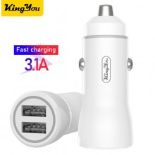 Автомобильное зарядное устройство 2хUSB 3.1А для зарядки телефона Kingyou KC-61