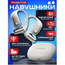 Наушники беспроводные для спорта спортсменов спортивные для бега тренировок зала гарнитура с микрофоном с шумоподавлением ENC TE09 Beige