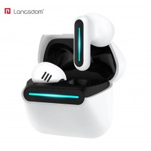 Беспроводные наушники Bluetooth 5.3 с RGB подсветкой игровая TWS гарнитура для телефона Langsdom Delta TG10 White Беспроводные наушники Bluetooth 5.3 с RGB подсветкой игровая TWS гарнитура для телефона Langsdom Delta TG10 White