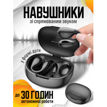 Наушники беспроводные блютуз для телефона спорта бега тренировок с направленным звуком и влагозащитой беспроводная bluetooth 5.3 гарнитура в виде дуги Langsdom TS03 black