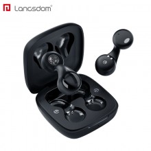 Беспроводные наушники вкладыши TWS Bluetooth 5.3 эргономичная гарнитура с шумоподавлением ENC Langsdom TS08 Black Беспроводные наушники вкладыши TWS Bluetooth 5.3 эргономичная гарнитура с шумоподавлением ENC Langsdom TS08 Black