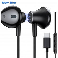 Проводные наушники вкладыши Type-C с магнитным дизайном Hi-Fi встроенный микрофон New Bee CH21 Black Проводные наушники вкладыши Type-C с магнитным дизайном Hi-Fi встроенный микрофон New Bee CH21 Black