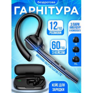 Блютуз гарнитура для водителя New Bee M54 с шумоподавлением с микрофоном для телефона bluetooth 5.1 