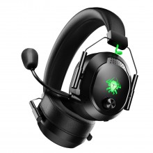 Беспроводная игровая гарнитура Bluetooth 5.1 игровые беспроводные наушники с микрофоном геймерские наушники Plextone G7 Black-Green