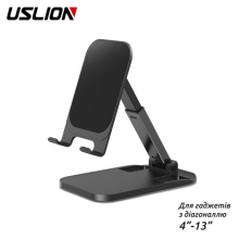 Подставка для телефона USLION UC6951B Black складной настольный держатель смартфона планшета Подставка для телефона USLION UC6951B Black складной настольный держатель смартфона планшета