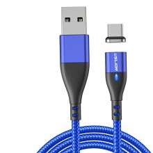 Магнитный Кабель Type-C - USB (2m) USLION US0159C Blue Провод для Зарядки Телефона Fast Charging 3A и Передачи Данных Магнитный Кабель Type-C - USB (2m) USLION US0159C Blue Провод для Зарядки Телефона Fast Charging 3A и Передачи Данных