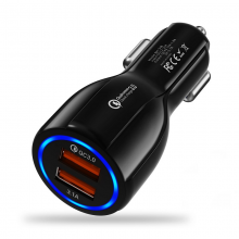 Автомобильное зарядное устройство USB зарядка от прикуривателя QC 3.0 USLION UC5777 (ВК-348) Black