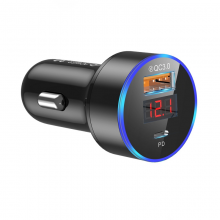 Автомобильное зарядное устройство USB зарядка от прикуривателя USB QC3.0 + Type-C PD 3.0 USLION UC6948 Black
