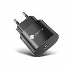 Сетевое зарядное устройство для телефона PD 20W USB Type-C быстрая зарядка смартфона USLION UC6990 (BK-801) Black Сетевое зарядное устройство для телефона PD 20W USB Type-C быстрая зарядка смартфона USLION UC6990 (BK-801) Black