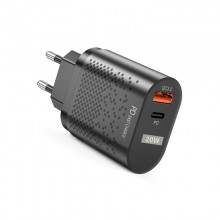 Сетевое зарядное устройство для телефона QC3.0/PD3.0 20W 1xUSB + Type-C быстрая зарядка смартфона USLION UC6991 (BK-384) Black Сетевое зарядное устройство для телефона QC3.0/PD3.0 20W 1xUSB + Type-C быстрая зарядка смартфона USLION UC6991 (BK-384) Black