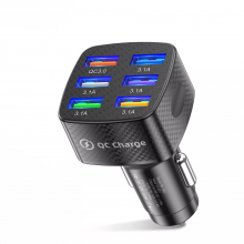 Автомобильное зарядное устройство 6 USB зарядка от прикуривателя QC 3.0  USLION UD7556 Black