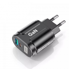 Сетевое зарядное устройство GaN PD 33W + QC3.0 USB для быстрой зарядки зарядный блок адаптер для телефона USLION UD7569 Black Сетевое зарядное устройство GaN PD 33W + QC3.0 USB для быстрой зарядки зарядный блок адаптер для телефона USLION UD7569 Black