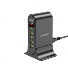 Сетевое зарядное устройство для телефона 5xUSB зарядка для смартфонов 20W USLION US0148 Black Сетевое зарядное устройство для телефона 5xUSB зарядка для смартфонов 20W USLION US0148 Black