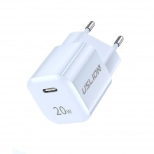 Сетевое зарядное устройство для телефона PD 20W 1хUSB Type-C быстрая зарядка смартфона USLION US0166 (KXS-2100) White Сетевое зарядное устройство для телефона PD 20W 1хUSB Type-C быстрая зарядка смартфона USLION US0166 (KXS-2100) White