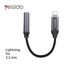 Переходник Для Наушников Lightning Apple на 3.5mm jack Адаптер для Телефона Смартфона Yesido YAU-21 Переходник Для Наушников Lightning Apple на 3.5mm jack Адаптер для Телефона Смартфона Yesido YAU-21