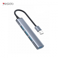 USB-хаб 4-в-1 с USB-A на 4х USB-A hub переходник YESIDO HB18
