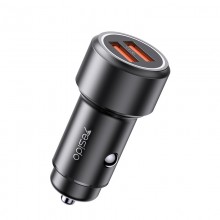 Автомобильное зарядное устройство 2xUSB 36W быстрая зарядка для телефона смартфона для авто 2xQC3.0 (18W) Yesido Y43 Black